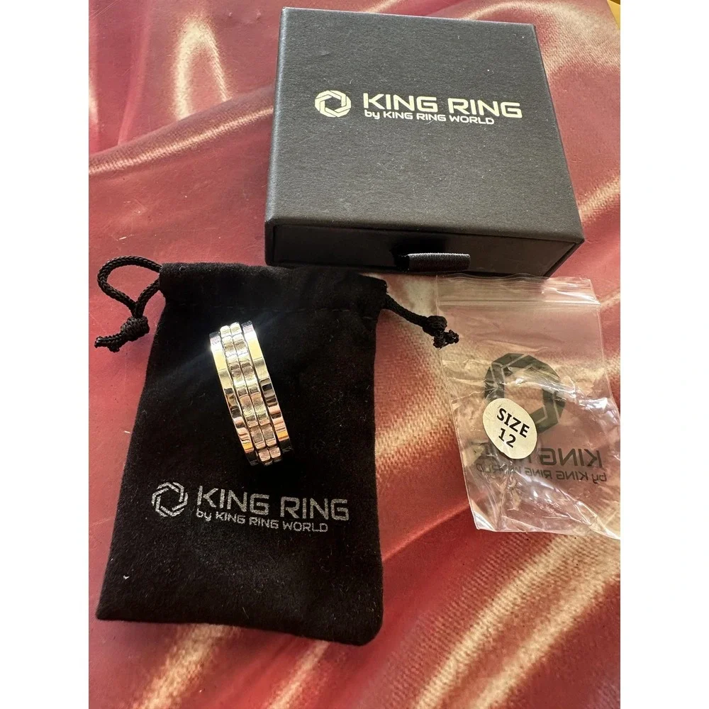 King Ring‎ Spin Gear Ring Titanium Steel Size 12 Fidget Spinner Band K12SL12 Box